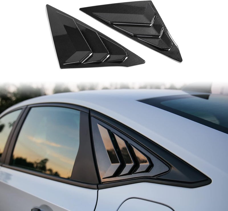 CKE for 11th Gen Civic Sedan Compatible with Honda Civic 2026 2025 2024 2023 2022 Accessories Car Exterior Rear Side Window Louvers Air Vent Scoop Shades Cover Blinds -Carbon Fiber Style - Image 1